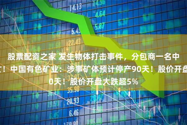 股票配资之家 发生物体打击事件，分包商一名中方员工身亡！中国有色矿业：涉事矿体预计停产90天！股价开盘大跌超5%
